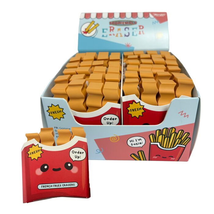 Foodiemals French Fries 4 Pcs Shaped Eraser Set