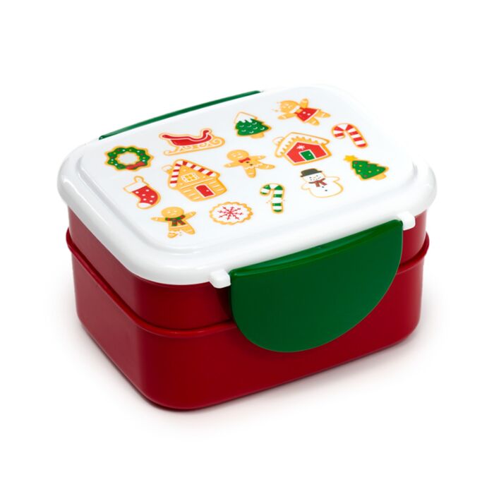 Clip Lock Lunch Box With Cutlery Christmas Baker Street
