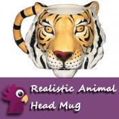  animal head mugs – realistic 