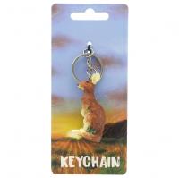  Kangeroo Keychain, Brown 