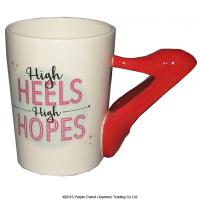  Shaped Handle Mug High Heel Shoe Red 
