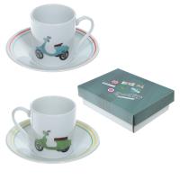  Cup and Saucer, set/2 - Scooter 