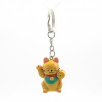  Waving Cat Keychain, Gold 