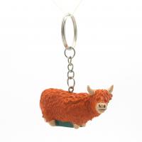  Highland Cow Keychain, Realistic 