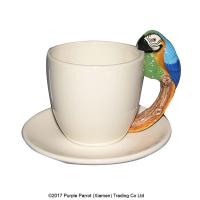  Blue Macaw Italian Cup and Saucer 