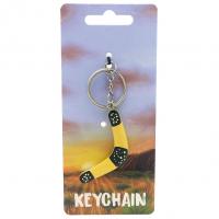  Boomerang Keychain, Yellow/Black Decal 