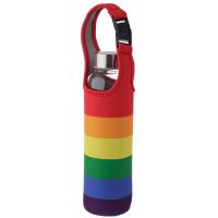  Glass Water Bottle with Neoprene Sleeve with Strap Rainbow 
