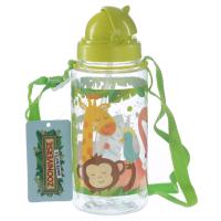  Childrens Water Bottle with Flip Straw Zoo 450ml 