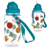  Childrens Water Bottle with Flip Straw Space 450ml 