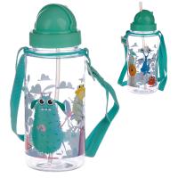  Childrens Water Bottle with Flip Straw Monster 450ml 