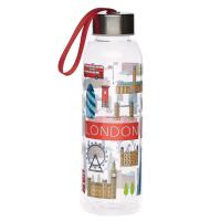  Plastic Water Bottle with Metallic Lid London London 