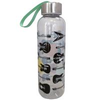 Plastic Water Bottle with Metallic Lid Guitar 500ml 