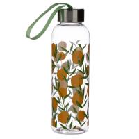  Plastic Water Bottle with Metallic Lid Orange 500ml 