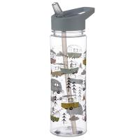  Plastic Water Bottle with Flip Straw Caravan 550ml 
