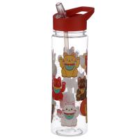  Plastic Water Bottle with Flip Straw Lucky Cat 550ml 