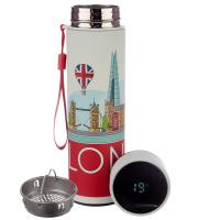  Metal Water Bottles - Stainless Steel Hot & Cold Thermal Insulated Bottle with Thermom 