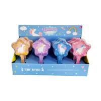  Unicorn Magic Star Shaped Glitter Hair Brush 