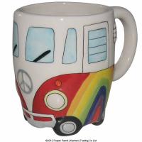  Ceramic Camper Van Mug Rainbow 