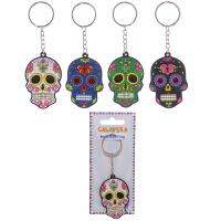  Day of the Dead Keychain, 4 assorted 