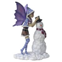  Christmas Fairy Figurine with snow Man 