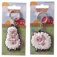  PVC Sheep Keyring 