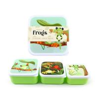  Lunch Boxes - Set / 3 Tropical Frog 