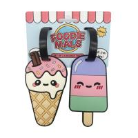  Purple Parrot Luggage Tags Collection - Foodiemals Ice Cream And Ice Lolly Pair- Pvc Luggage Tag 