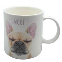  Woof French Bulldog Bone China Mug 