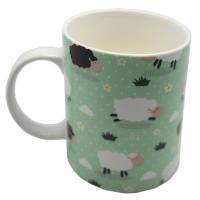  Cute black and white sheep design new bone china mug 