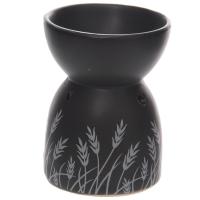  Decorative Ceramic Black and White Grass Design Oil Burner 