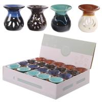  Decorative Ceramic Raku Style Dipped Oil Burner 