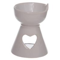  Simple White Heart Cut Out Ceramic Oil Burner 
