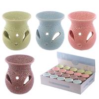  Ceramic Crackled Glaze Cut Out Pattern Oil Burner 