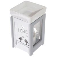  Decorative Love Birds Design Ceramic and Wood Oil Burner 