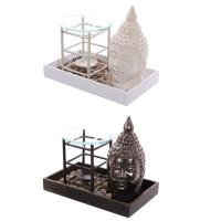  Decorative Buddha Ceramic Ornament and Oil Burner Pebble Tray 