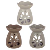  Eden Ceramic Grey and Pastel Tone Floral Oil and Tart Burner 