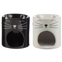  Feline Fine Ceramic Cat Head Oil Burner 
