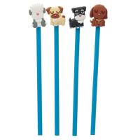  Dogs Pencil with PVC Topper 