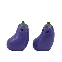  Ceramic Aubergine Salt and Pepper Set 