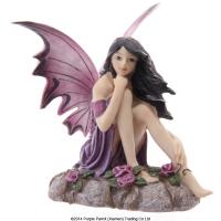  Tales of Avalon Fairy Sitting on Tree Trunk Autumn Lisa Parker 