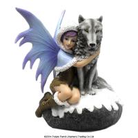  Nathascha Faulkner Fantasy Snow Fairy with Wolf Companion 