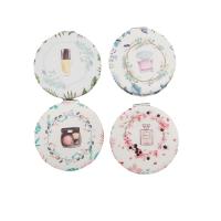  Round Compact Mirror 7Cm - Tropical Leaf 