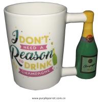  Champagne Shaped Handle Mug 