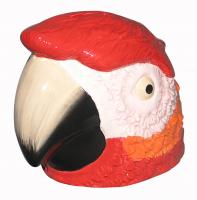  MACAW HEAD MONEY BOX, red 
