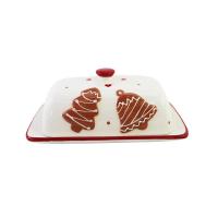  Gingerbred Ceramic Butter Dish 