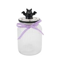  Halloween Bat Glass Jar with Lid 