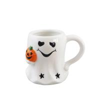  Halloween Ghost with Pumkin Ceramic Shaped Mug 
