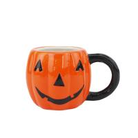 Halloween Pumpkin Ceramic Shaped Mug Orange 