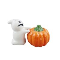  Halloween Ghost and Pumpkin Ceramic Salt and Pepper Set 