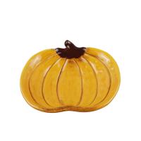 Halloween Pumpkin Ceramic Dish Orange 